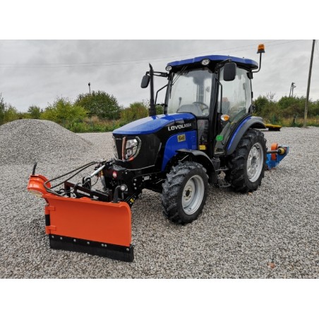 Zestaw komunalny LOVOL M504 z kabiną, pługiem Strzałka 2,0m i piaskarką