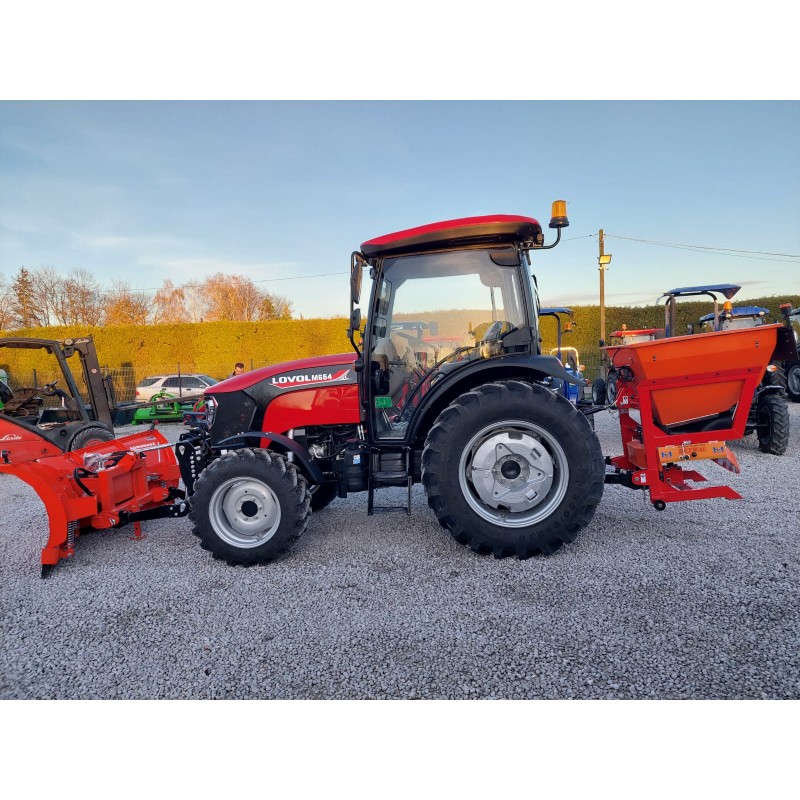 Zestaw komunalny LOVOL M654 + pług Strzałka 2.0m + piaskarka