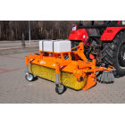 Zamiatarka ciągnikowa drogowa 1,2 m ze zbiornikiem na śmieci