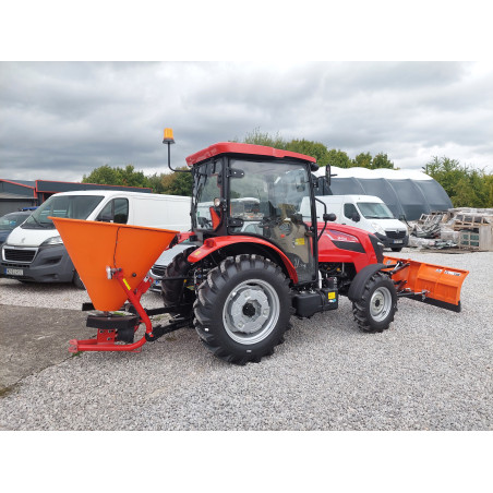 Zestaw komunalny LOVOL M404 + pług mocowany bezpośrednio z piaskarką lej